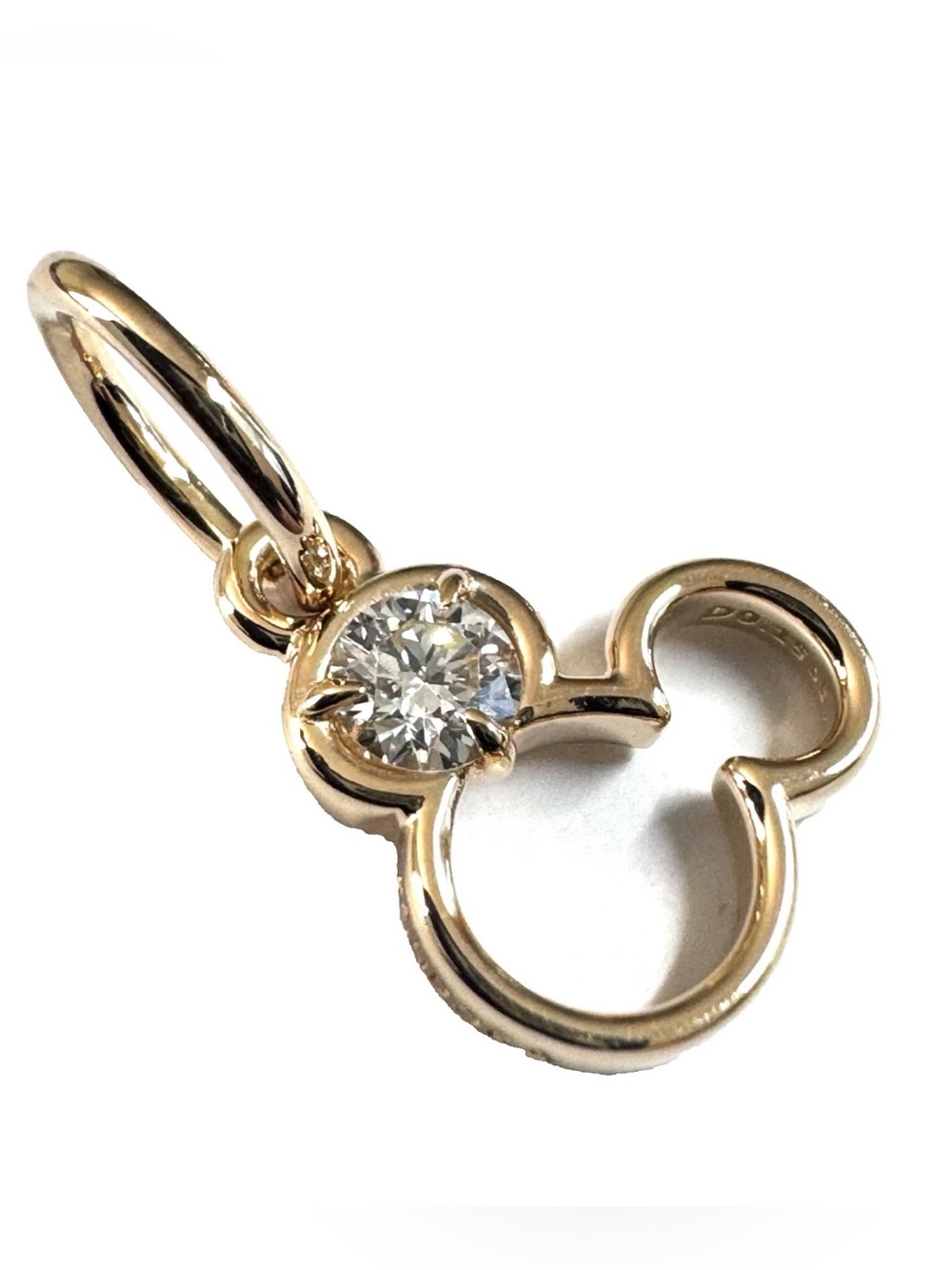 Pandora Authentic 14K Gold Mickey Mouse Lab Diamond Charm Retired 753425C01